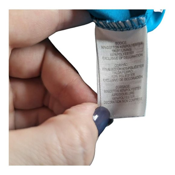 Dollie & Me Blue & Black Long Sleeve Dress Size 8 - Picture 2 of 11